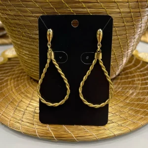 Twisted teardrop earrings