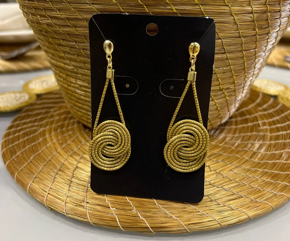 Spiral drop earrings