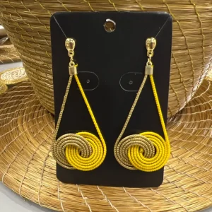 Spiral triangle earrings