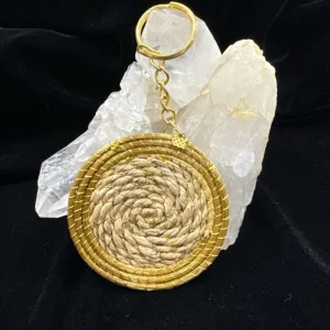 Round woven keyring