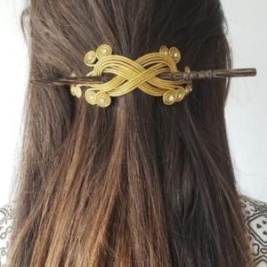 Bow hair clip with rhinestones