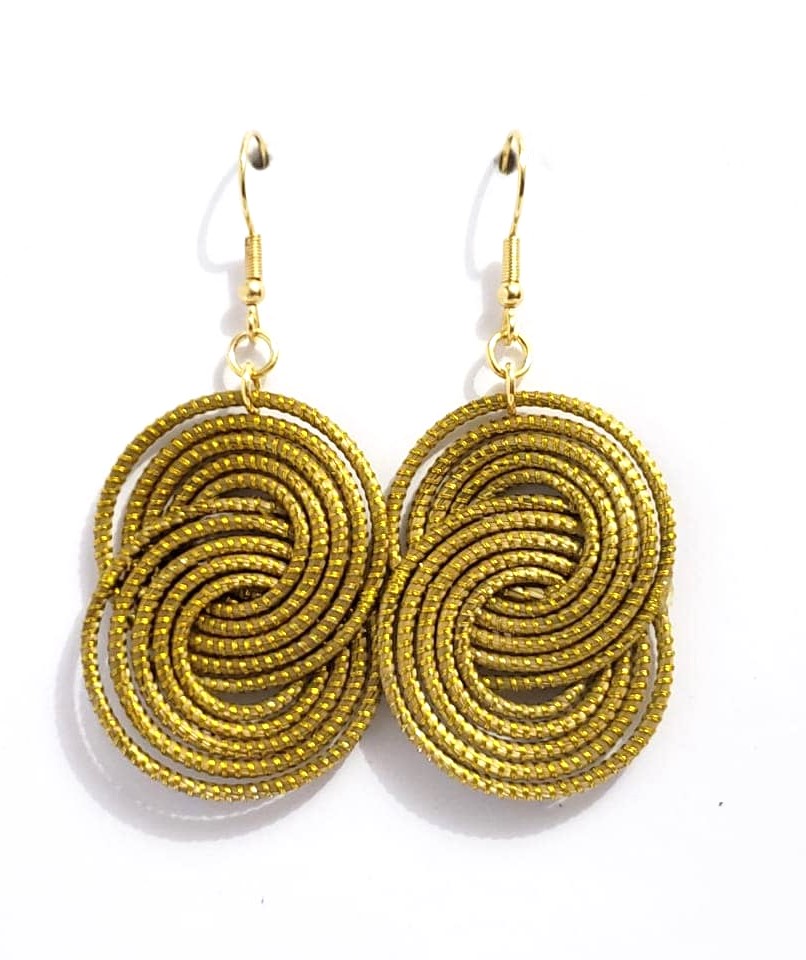 Interlaced-loop earrings