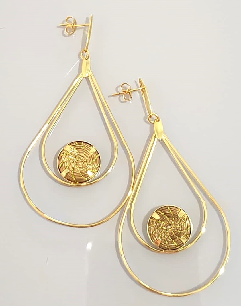 Double teardrop earrings