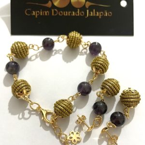 Natural amethyst set