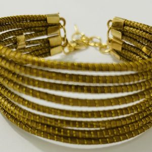 Golden-grass strand bracelet