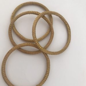 Slim golden-grass bangles