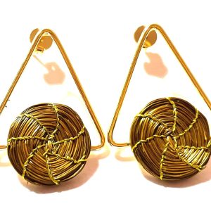 Metal triangle earrings