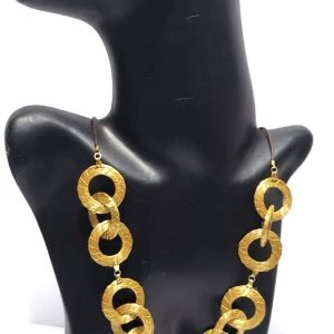 Interlaced-loop necklace & earrings